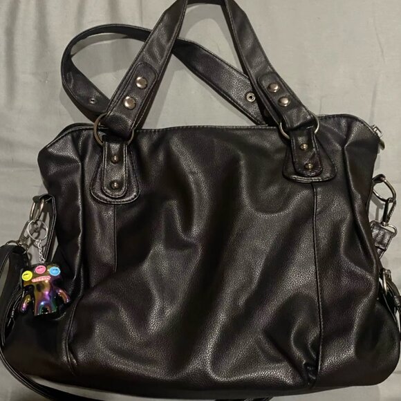 Black Leather Shoulder Bag - Picture 2 of 2
